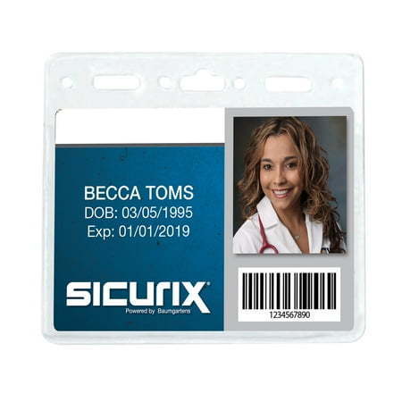 lot 9913 image: 100 Count Standard ID Badge Holders Vinyl