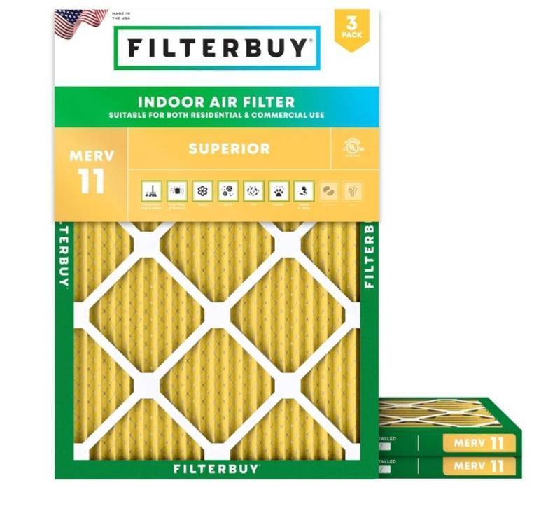 lot 15567 image: Filterbuy MERV 11 Air Filter 30x32x2M11A 5-Pack - Retail $200