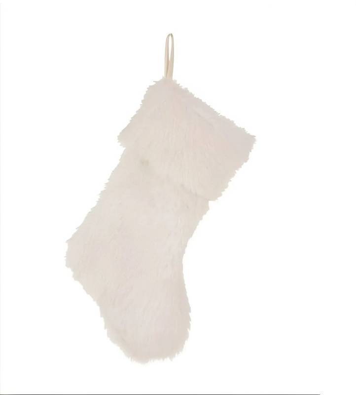 lot 23005 image: Glitzhome 21in L Plush Christmas Stocking