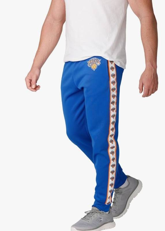 lot 31004 image: NY Knicks NBA Mens NBA Team Color Stripe Logo Track Suit Pants New York Knicks Size Small