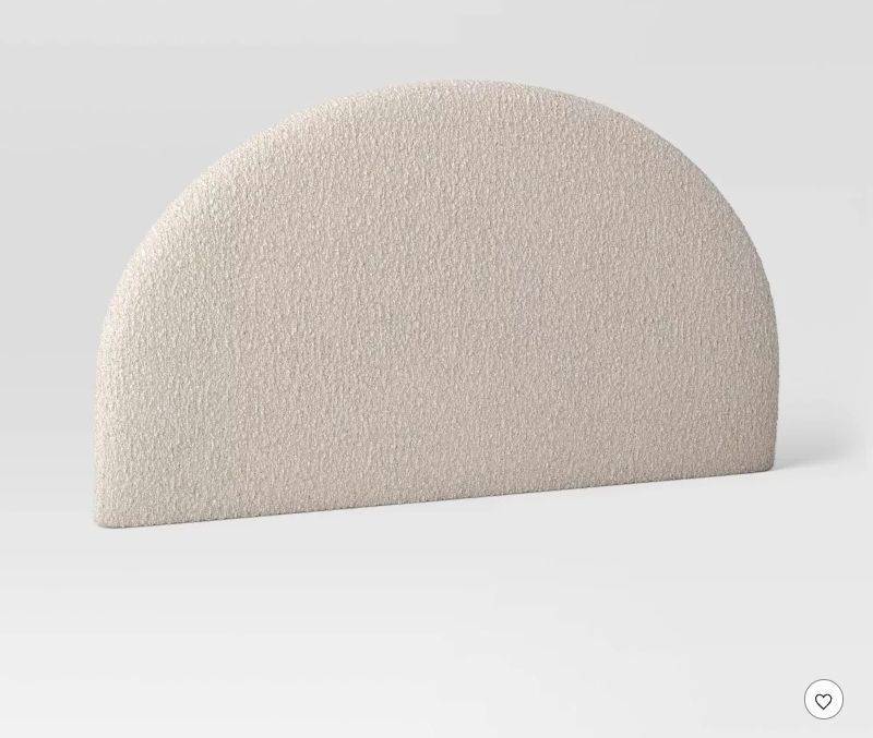 lot 30738 image: Twin Teen Half-Moon Headboard Tussah Snow - Threshold  designed with Studio McGee - Retail $180