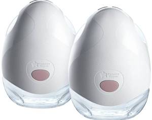 lot 34802 image: Tommee Tippee Double Electric Wearable Breast Pump, Hands-Free, in-Bra Breastfeeding Pump - Retail $158