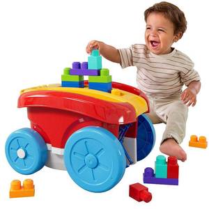 lot 34807 image: Mega Bloks Block Scooping Wagon Building Set