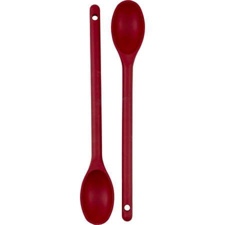 lot 30011 image: GoodCook 2-Piece Nylon Mixing and Basting Spoons Set -Red