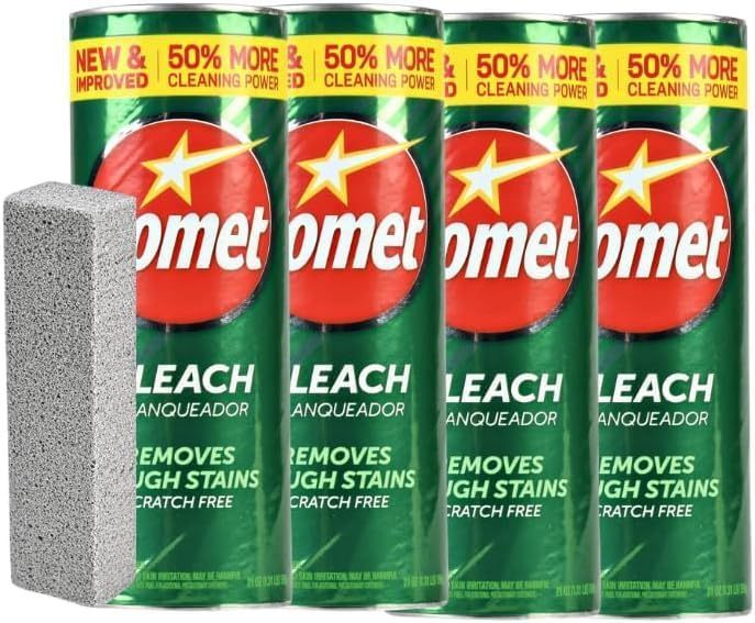 lot 32883 image: Comet Cleaner 4 pack (21oz of Each) with Pumic stone (SEE PICS)
