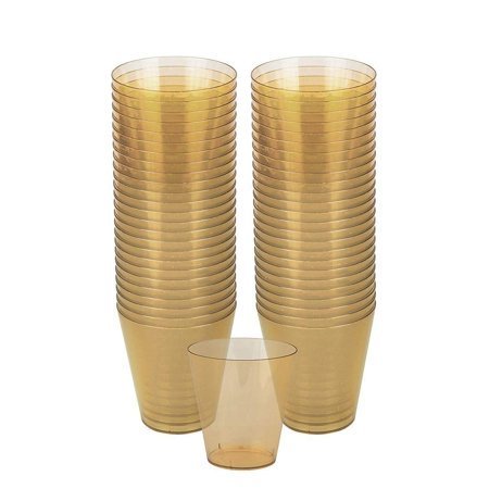lot 32912 image: Big Party Pack Gold Shot Glasses  2 oz.  Pack of 100  Party Supply