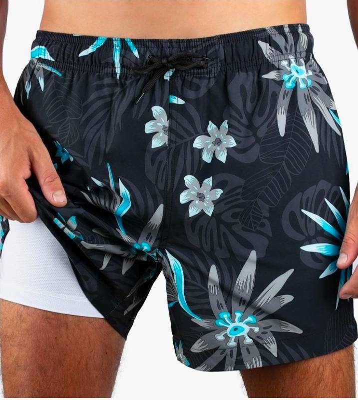 lot 34041 image: Kanu Surf Mens 5 Adventure Mens Swim Trunks  UPF 50 Quick-Dry Bathing Suit Shorts with Pockets & Compression Liner -Size3X