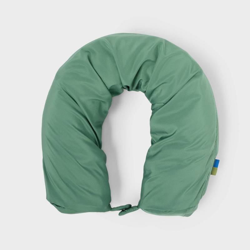 lot 15497 image: Packing Cube with Neck Pillow - Open Story  Green Travel Luggage Accessory