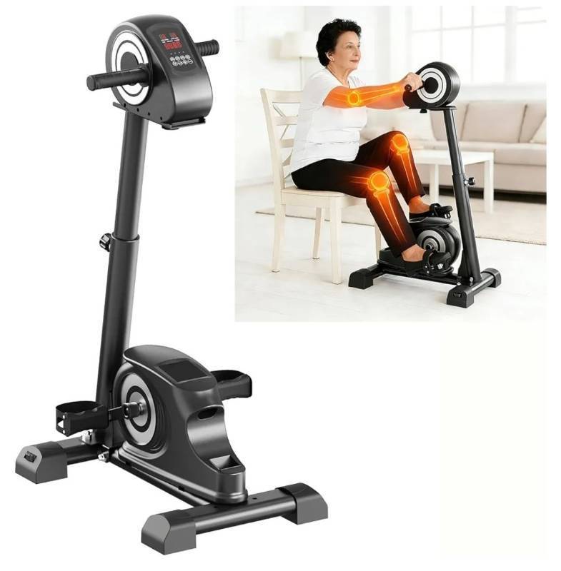 lot 33102 image: Electric Rehabilitation Exercise Bike, arm and Leg Motorized Pedal Exerciser and Rehabilitation Trainer, Suitable for Knee, Foot, and arm Rehabilitation (See Details) - Retail $645