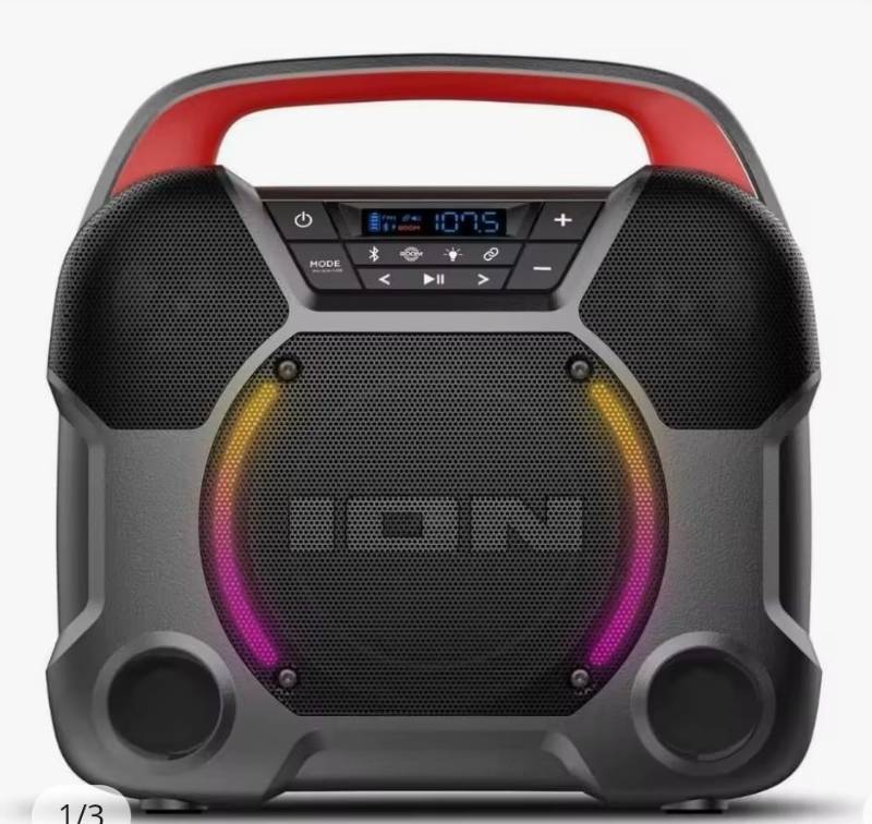 lot 33131 image: ION Audio Pathfinder Go All-Weather Portable Bluetooth Speaker Water Resistant ( CHARGING PORT NOT WORKING)