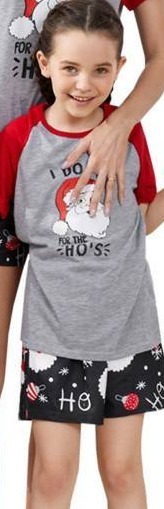 lot 34180 image: Christmas Pajamas, Short Sleeve -Kids 4-5Y