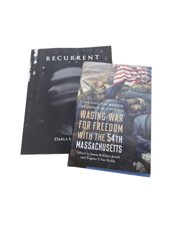 lot 34195 image: Two Book Bundle - Recurrent by Darla Mottram and Civil War Memoir 54th Massachusetts