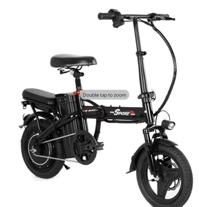 lot 35523 image: ASKGO 14 Folding Electric Bike for Adults Teens, 749W Peak Motor 48V10.5AH Battery, Commuter City Ebike, Electric Bicycle with Two Seats UL2849 (MISSING BATTERY) - Retail $299