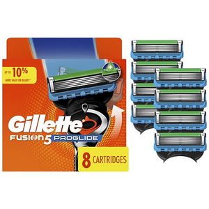 lot 15895 image: Gillette Fusion ProGlide Mens Razor Blades, 5 -Blades  (8 Blade Cartridge Refills)