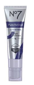 lot 34810 image: No7 Pure Retinol 0.3% Night Concentrate with Collagen Peptides for Wrinkles, All Skin Types, 1 oz