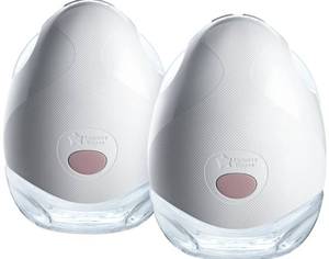 lot 34821 image: Tommee Tippee Double Electric Wearable Breast Pump, Hands-Free, in-Bra Breastfeeding Pump - Retail $90