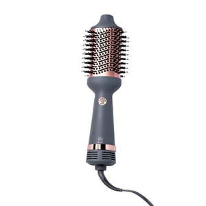 lot 34900 image: Hairitage Ceramic Volumizing Blow Dryer Brush for Curling and Straightening