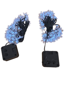 lot 34891 image: Solar Powered Cherry Blossom LED String Lights Set