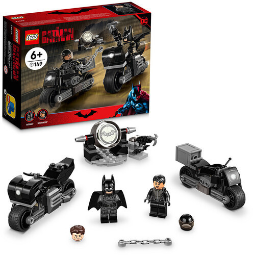 lot 33152 image: LEGO DC Batman Batman & Selina Kyle Motorcycle Pursuit 76179 Building Kit Cool Super-Hero Toy for Kids Aged 6 (149 Pieces)