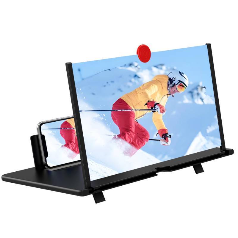 lot 15657 image: 12 Screen Magnifier,3D HD Mobile Phone Magnifier Projector Screen Enlarger for Movies, Videos, and Gaming,Foldable Cell Phone Stand with Screen Amplifier,Supports All Smartphones (Black, 12inch)