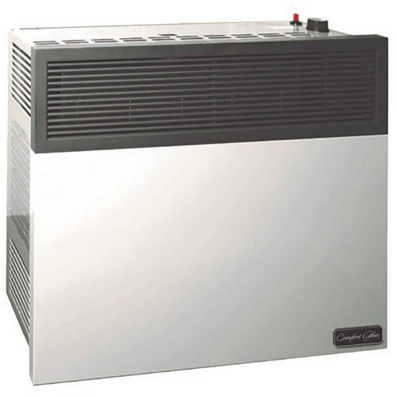 lot 15597 image: Direct Vent Natural Gas Wall Furnace with Thermostat, 17,000 BTU. Professional Vent Kit Included in Box. GrayBlack - Retail $529