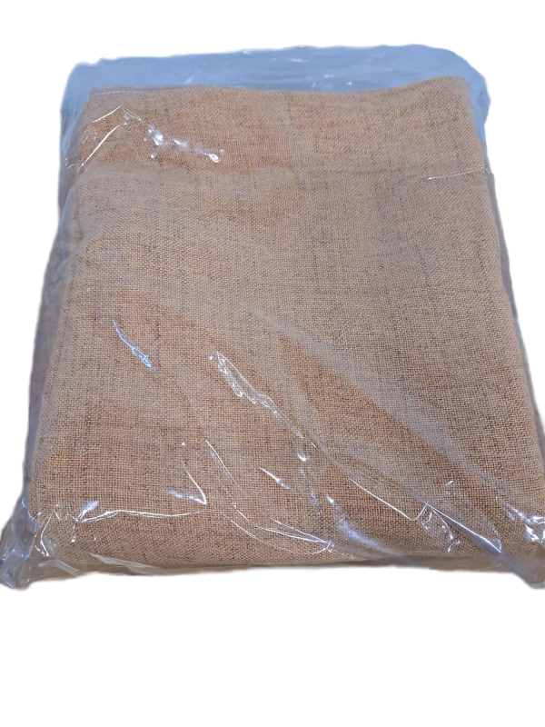 lot 31988 image: Faux Linen Semi Sheer Room Divider Curtain with Flexible Curtain Track, Light Filtering Privacy Drapes for Window Sliding Glass Door, Living Room Bedroom, Sunset Orange, 72 W x 72 L,1 Panel