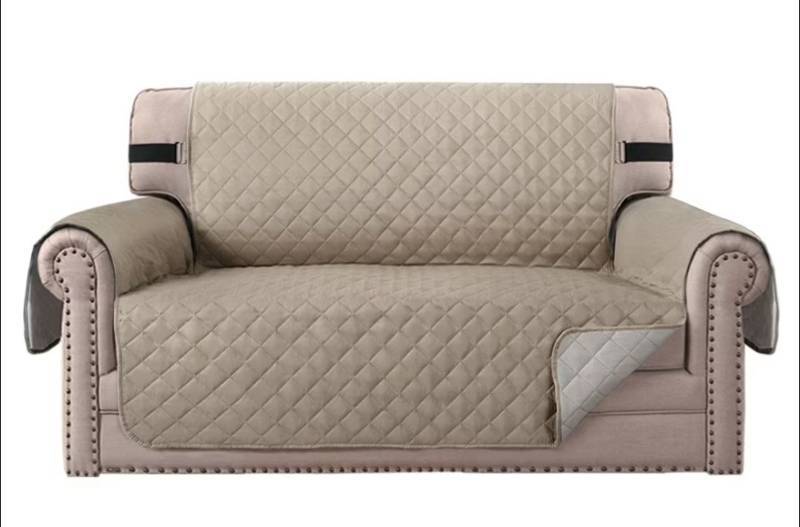 lot 15547 image: GPED Reversible Sofa Cover, Water Resistant Couch Cover with Elastic Straps, Triple-Layer Durability Couch Covers For Dogs, Kids, Machine Washable & Dry Clean Furniture Protector for Pets, Sofa(Beige)