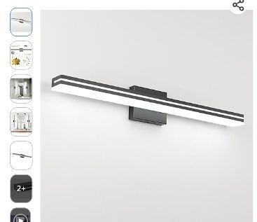 lot 30912 image: 32-Inch LED Modern Bathroom Vanity Light Bar, Modern Acrylic Bathroom Wall Lighting Fixtures Over Mirror (Cool White 6000K) - Retail $104