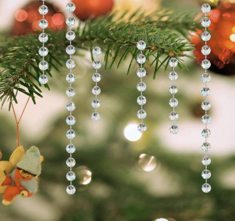 lot 34248 image: 50 Pcs Christmas Tree Beaded Ornaments 5.9 Inch