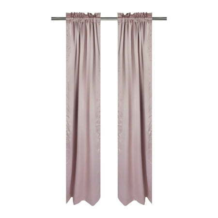 lot 34336 image: Your Zone Solid Blackout Curtain Panel Pair Set of 2  Pink Starlight  30  W x 84  L