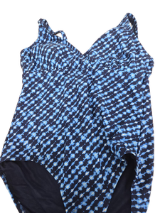 lot 34944 image: Lands End Blue Tie Dye One Piece Swimsuit -Size 14