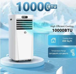 lot 33575 image: AirOrig Portable Air Conditioners,10,000 BTU 3-in-1 Portable AC unit for Rooms up to 450 Sq. Ft, Featuring 24H Timer, Smart Sleep Mode, Window Kits Included (See Details) Retails $259
