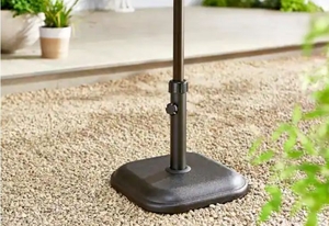 lot 35620 image: 26 lbs. Concrete and Resin Patio Umbrella Base in Black