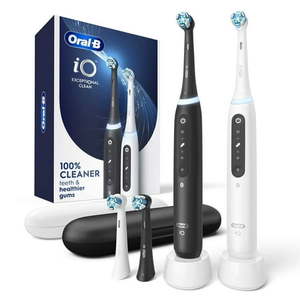 lot 33583 image: Oral-B iO Series 5 Rechargeable Toothbrush Dual Pack - Retail $186