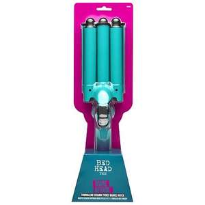 lot 34926 image: TIGI Bed Head Wave Affair 3 Barrel Digital Jumbo Hair Waver Tourmaline Styling Tool with 10 Heat Settings