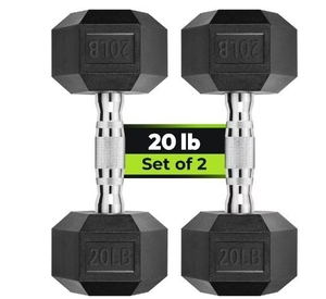 lot 35577 image: Dumbbell, Hand Weight For Workout & ExercisePair of 20LB - Retail $80