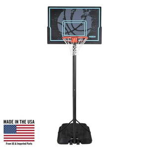 lot 35578 image: Lifetime 44-Inch Impact Portable Basketball Hoop with Telescoping Adjustment & Classic Rim Model 90759-Outdoor Play  (might be missin parts)- Retail $148