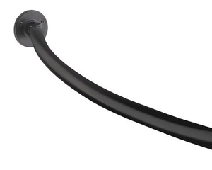 lot 35605 image: Adjustable Curved Shower Rod 45-72 Inch Black