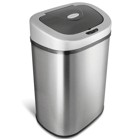 lot 6251 image: Nine Stars 21.1 Gallon Automatic Touchless Kitchen Trash Can Motion Sensor Stainless Steel Garbage Bin - Retail $73
