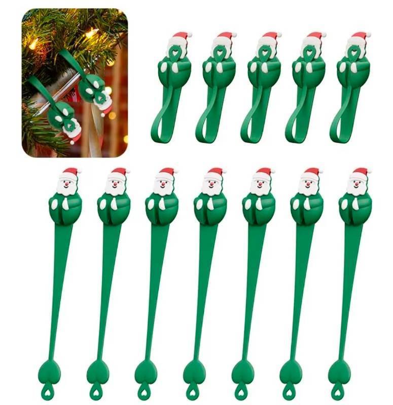 lot 34445 image: 12 Pack Christmas Garland Hangers & Hooks