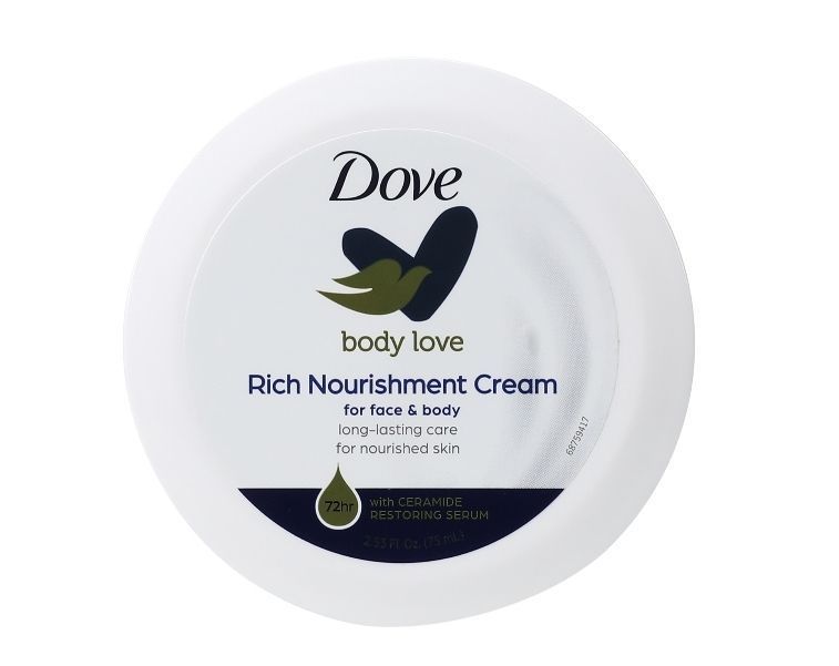 lot 33214 image: Dove Travel Size Face & Body Cream 2.53oz -4 Pack