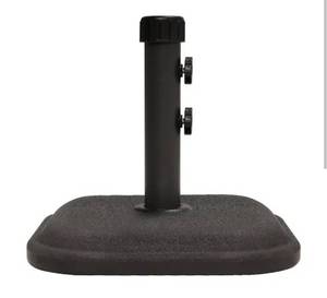 lot 15916 image: StyleWell 26 lb. Concrete and Resin Patio Umbrella Base, Black (See Details)