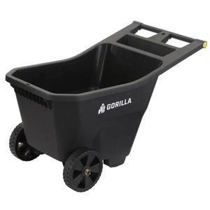 lot 35631 image: Gorilla 4.5 cu ft Poly Yard Cart  (See Details)- Retail $50