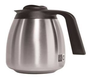 lot 35633 image: Thermal Carafe, 64 oz, Stainless SteelBlack - Retail $80