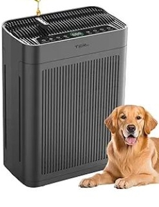 lot 35639 image: Air Purifiers for Home Large Room Up to 3000 Sq Ft with Washable Filters, H13 HEPA, Dual-Sided Air Intake, PM2.5 Sensor, 22dB Quiet Air Cleaner for Bedroom, Pets, Dust, Smoke, Pollen - Retail $99