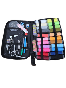lot 38062 image: Complete Sewing Kit with Thread Spools and Tools