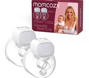 lot 34988 image: Momcozy S9 Pro-V Hands Free Electronic Wearable Breast Pump, 2Pack, Gray. - Retail $98