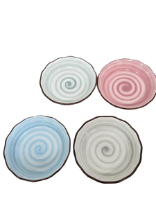 lot 34990 image: SELAMICA Ceramic Bowl Set with Spiral Design