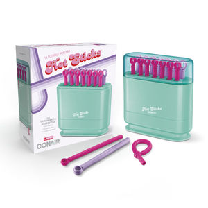 lot 38014 image: Conair HOT STICKS  Silicone Hot Roller Set with 7 Small and 7 Medium Rollers  No Clips Needed HS18RT