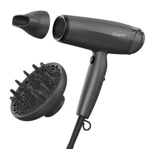 lot 38021 image: Conair Radiance Boost Hair Dryer Nano-Quartz Technology  Includes Diffuser and Concentrator
